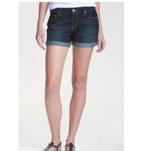 Women’s Paige Size 26 Jimmy Jimmy Dark Denim Low Rise Cuffed Shorts
